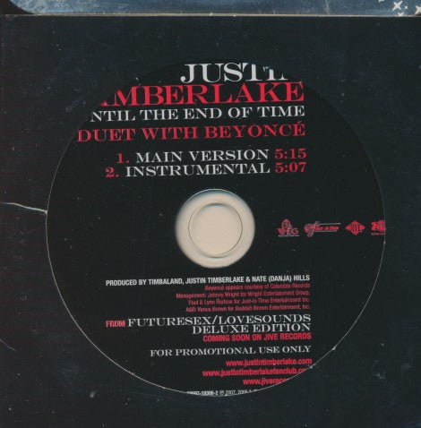 Justin Timberlake: Until The End Of Time (Duet With Beyonce) 2-Track Promo