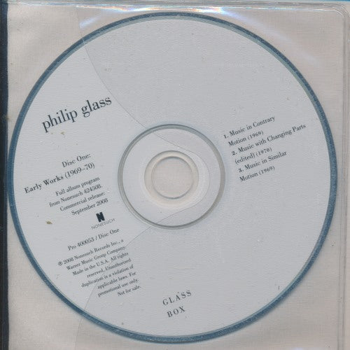 Philip Glass: Glass Box: A Nonesuch Retrospective Promo 10-Disc Set
