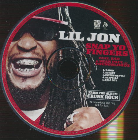 Lil Jon: Snap Yo Fingers 5-Track Promo w/ No Artwork
