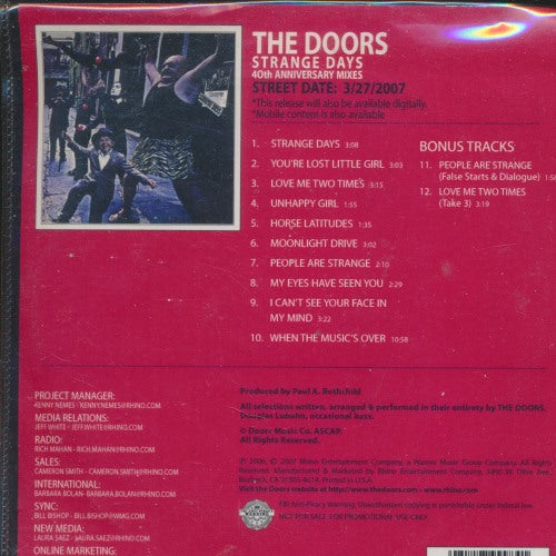 The Doors: Strange Days: 40th Anniversary Mixes Promo