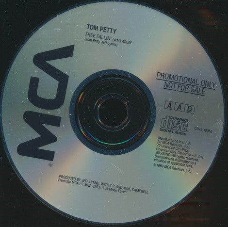 Tom Petty: Free Fallin' Promo w/ No Artwork