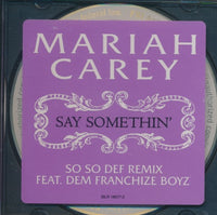Mariah Carey: Say Somethin': So So Def Remix 3-Track Promo w/ Hype Sticker & Back Artwork