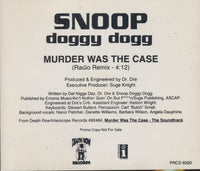 Snoop Doggy Dogg: Murder Was The Case: Radio Remix Promo w/ Back Artwork