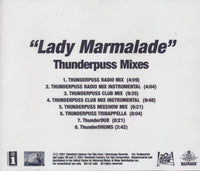 Christina Aguilera, Pink, Lil' Kim & Mya:  Lady Marmalade: Thunderpuss Mixes 8-Track Promo w/ Back Artwork