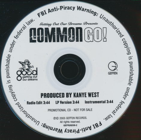 Common: Go! 3-Track Promo w/ Back Artwork - NeverDieMedia