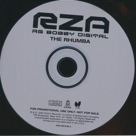 RZA As Bobby Digital: The Rhumba 6-Track Promo w/ Back Artwork