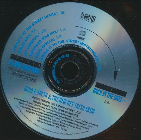 Doug E. Fresh & The New Get Fresh Crew: If I Was Your Man / Back In The Dayz 7-Track Promo w/ Back Artwork