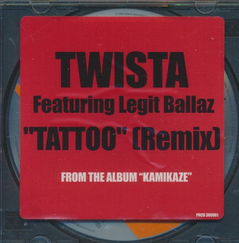 Twista Featuring Legit Ballaz: Tattoo (Remix) 4-Track Promo w/ Hype Sticker