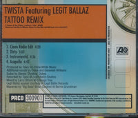 Twista Featuring Legit Ballaz: Tattoo (Remix) 4-Track Promo w/ Hype Sticker