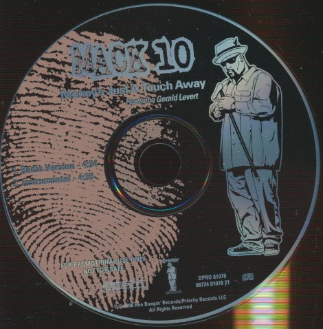 Mack 10: Money's Just A Touch Away 2-Track Promo w/ No Artwork