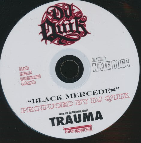DJ Quik: Black Mercedes 4-Track Promo w/ No Artwork