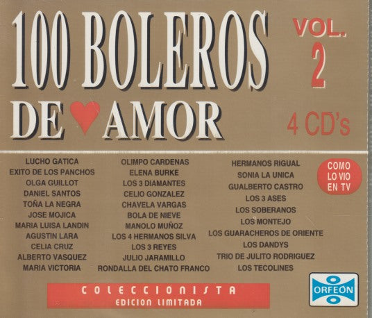 100 Boleros De Amor Vol. 2 Limited 4-Disc Set