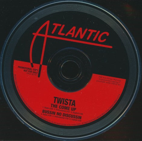 Twista: The Come Up 6-Track Promo w/ Back Artwork