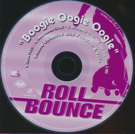 Brooke Valentine: Boogie Oogie Oogie 4-Track Promo w/ Back Artwork