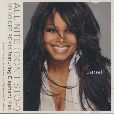 Janet Featuring Elephant Man: All Nite (Don't Stop) So So Def Remix 4-Track Promo