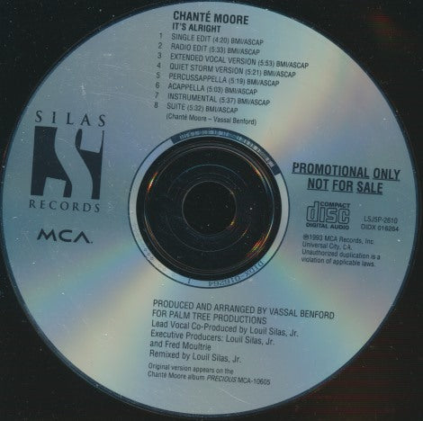 Chante Moore: It's Alright 8-Track Promo w/ No Artwork