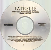 Latrelle: Dirty Girl, Wrong Girl, Bad Girl 13-Track Advance Promo w/ Damaged Artwork - NeverDieMedia