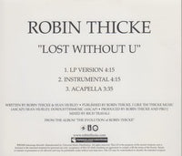 Robin Thicke: Lost Without U 3-Track Promo w/ Back Artwork