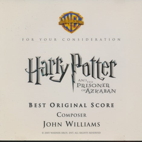 Harry Potter And The Prisoner Of Azkaban: Best Original Score FYC Promo w/ Front Artwork
