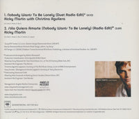 Ricky Martin With Christina Aguilera: Nobody Wants To Be Lonely 2-Track Promo