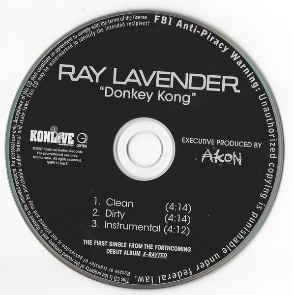 Ray Lavender: Donkey Kong 3-Track Promo w/ No Artwork - NeverDieMedia