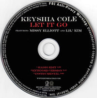 Keyshia Cole Featuring Missy Elliott & Lil' Kim: Let It Go 3-Track Promo w/ Back Artwork - NeverDieMedia