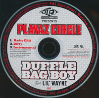Playaz Circle Feat. Lil Wayne: Duffle Bag Boy 3-Track Promo w/ Back Artwork