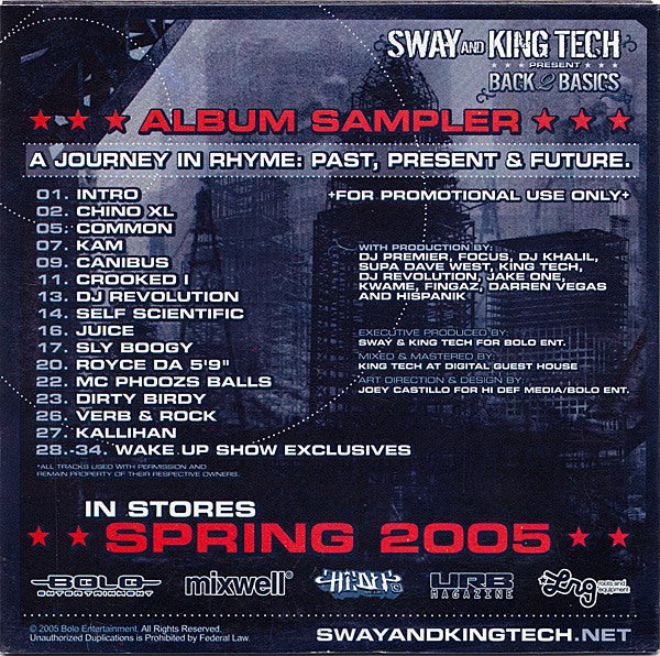Sway & King Tech: Back 2 Basics Album Sampler – NeverDieMedia