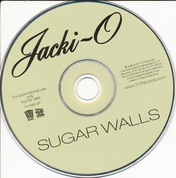 Jacki-O: Sugar Walls 5-Track Promo w/ Back Artwork
