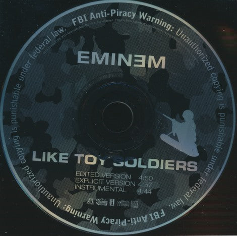 Eminem: Like Toy Soldiers 3-Track Promo w/ Back Artwork