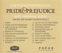 Pride & Prejudice: Best Original Score 17-Track FYC Promo
