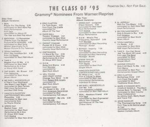 The Class Of '95: Grammy Nominees From Warner/Reprise 2-Disc Set Promo w/ Back Artwork