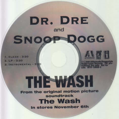 Dr. Dre & Snoop Dogg: The Wash 3-Track Promo w/ Back Artwork