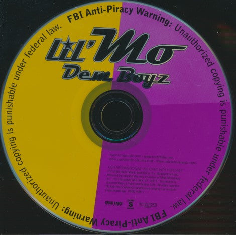 Lil' Mo: Dem Boyz 4-Track Promo w/ Back Artwork