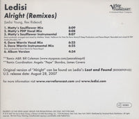 Ledisi: Alright (Remixes) Signed 6-Track Promo w/ Back Artwork