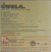 Dwele: I Think I Love U: So So Def Remix 3-Track Promo