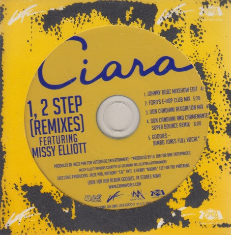 Ciara: 1, 2 Step: Remixes 5-Track Promo w/ Damaged Artwork