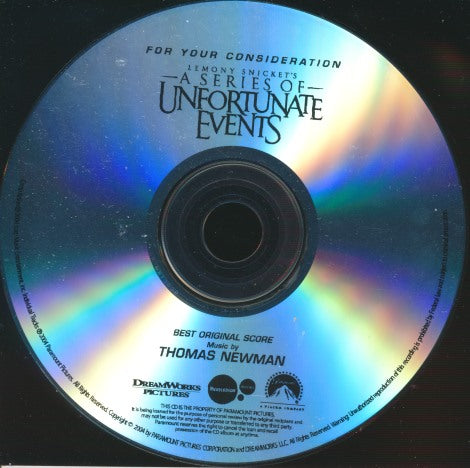 Lemony Snicket's A Series Of Unfortunate Events: Best Original Score FYC Promo w/ Back Artwork