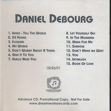 Daniel Debourg: Tell The World Advance Promo