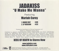 Jadakiss: U Make Me Wanna 2-Track Promo w/ Back Artwork - NeverDieMedia