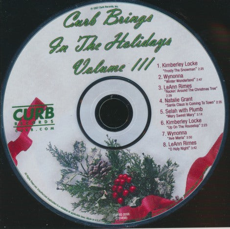 Curb Brings In The Holidays Volume III 8-Track Promo w/ Back Artwork