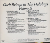 Curb Brings In The Holidays Volume III 8-Track Promo w/ Back Artwork