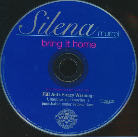 Silena Murrell: Bring It Home 2-Track Promo w/ Back Artwork