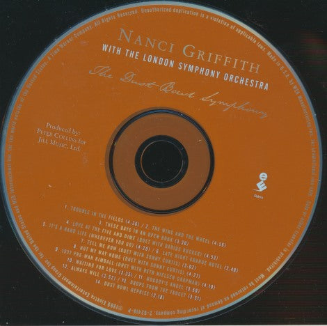Nanci Griffith: The Dust Bowl Symphony 14-Track Promo w/ Back Artwork