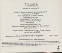 Tamia: Officially Missing You 1-Track Promo w/ Back Artwork