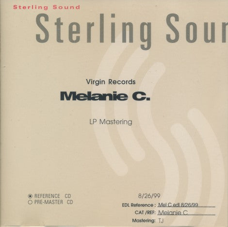 Melanie C.: Northern Star LP Mastering Reference CD Promo