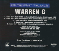 Warren G Featuring Xzibit: 213 Game Don't Wait (Remix) 5-Track Promo