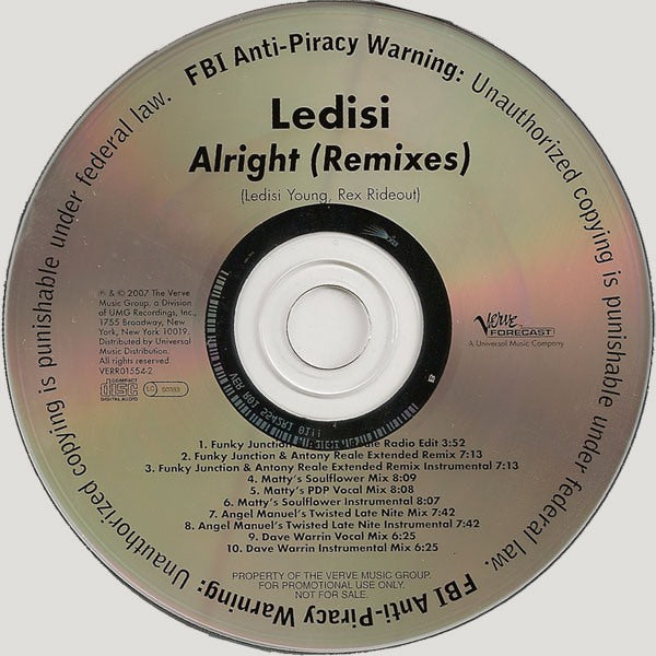 Ledisi: Alright: Remixes 6-Track Promo w/ Back Artwork