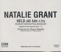 Natalie Grant: Held 1-Track Promo w/ Back Artwork
