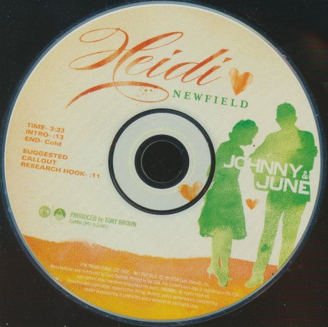 Heidi Newfield: Johnny & June 1-Track Promo w/ Back Artwork